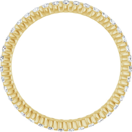 14K Yellow Gold 3/8 CTW Lab-Grown Diamond Eternity Band Size 5