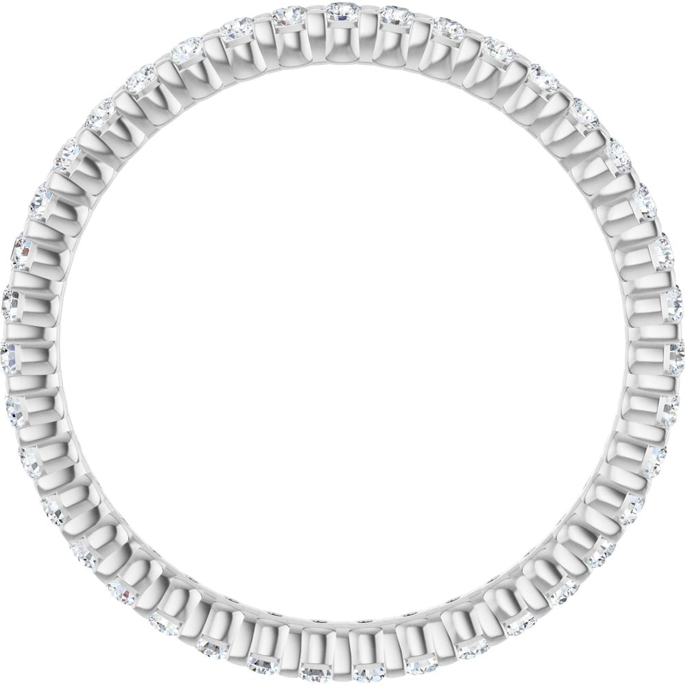 14K White Gold 3/8 CTW Lab-Grown Diamond Eternity Band Size 5