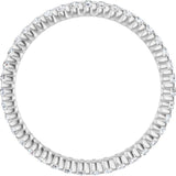 14K White Gold 3/8 CTW Lab-Grown Diamond Eternity Band Size 5