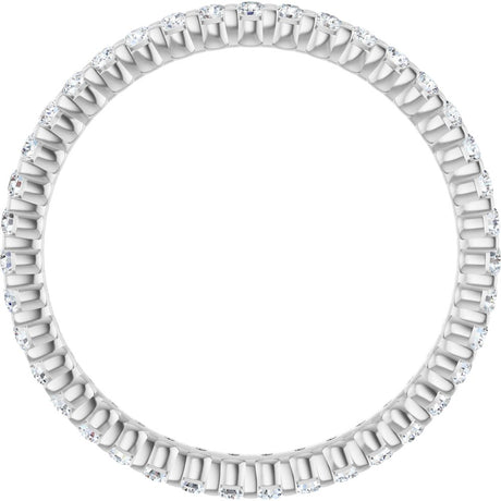 14K White Gold 3/8 CTW Lab-Grown Diamond Eternity Band Size 5