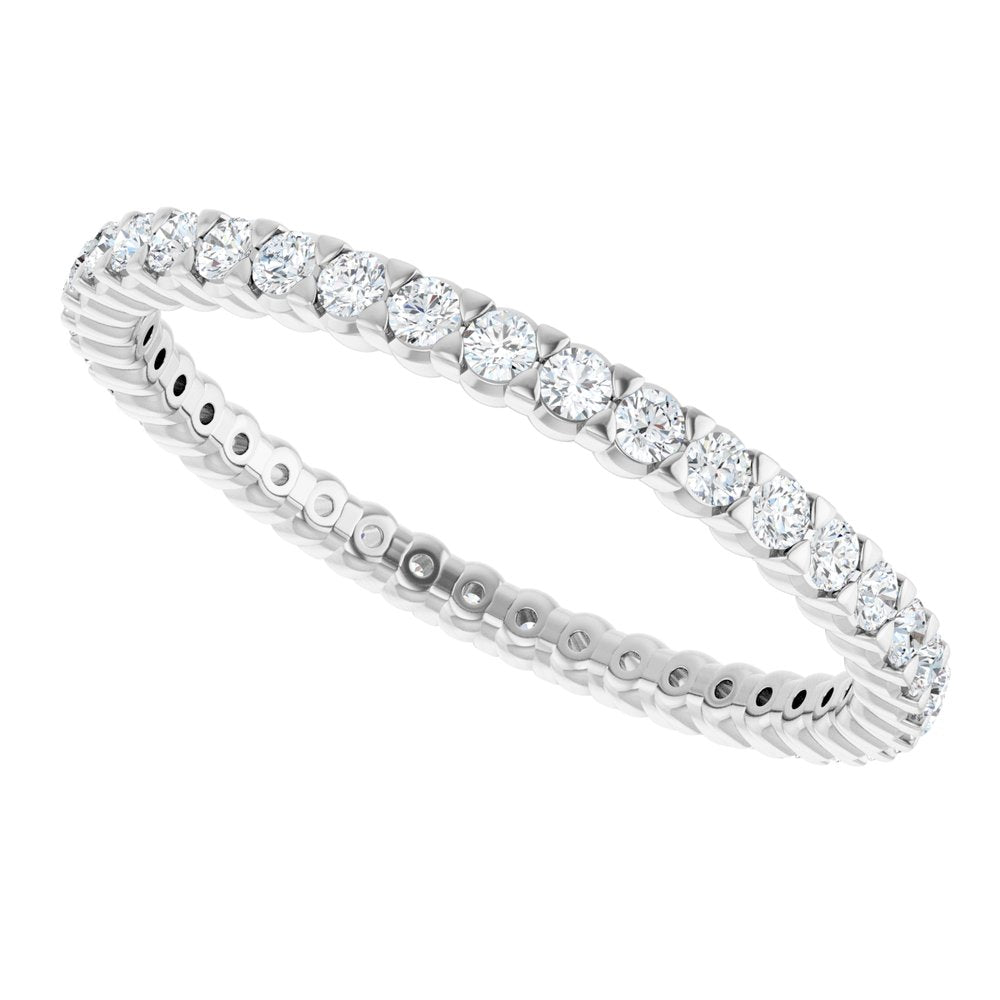 14K White Gold 3/8 CTW Lab-Grown Diamond Eternity Band Size 5