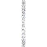 14K White Gold 3/8 CTW Lab-Grown Diamond Eternity Band Size 5