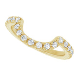 14K Yellow Gold 3/8 CTW Lab-Grown Diamond Contour Band