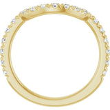 14K Yellow Gold 3/8 CTW Natural Diamond Contour Band