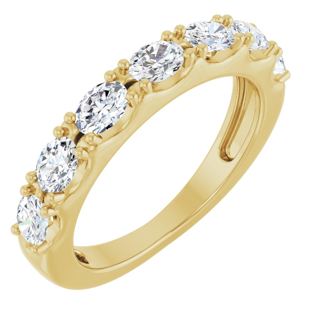 14K Yellow Gold 1 CTW Lab-Grown Diamond Anniversary Band