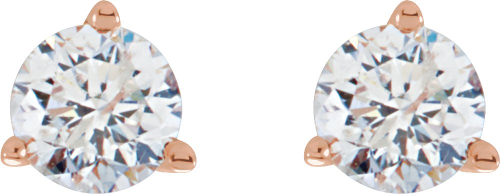 14K Rose Gold 1/3 CTW Natural Diamond Stud Earrings