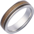 Cobalt 6 mm Whiskey Barrel Wood & Brown Epoxy Inlay Comfort-Fit Flat Comfort-Fit Band Size 10
