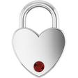 Sterling Silver Natural Mozambique Garnet Heart Locket Charm/Pendant
