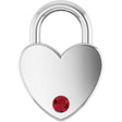 Sterling Silver Lab-Grown Ruby Heart Locket Charm/Pendant