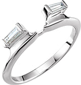 14K White 1/10 CTW Natural Diamond Wrap-Style Enhancer