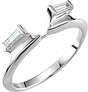 14K White 1/10 CTW Natural Diamond Wrap-Style Enhancer