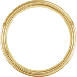 18K Yellow Gold PVD Tungsten 6 mm Stepped-Edge Comfort-Fit Flat Band Size 10