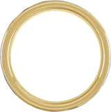 18K Yellow Gold PVD Tungsten 6 mm Grooved Comfort-Fit Flat Band Size 10