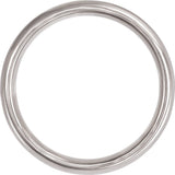Tungsten 6 mm Pearl Shell Inlay Comfort-Fit Half Round Band Size 8.5