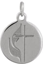 Sterling Silver Cross Disc Pendant