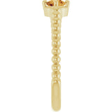 14K Yellow Gold Natural Citrine Graduated Bead Ring