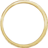 14K Yellow Gold Hand-Engraved Vintage-Inspired Flat Band Size 6
