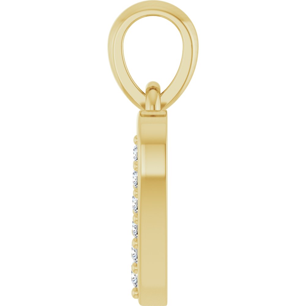 14K Yellow Gold .05 CTW Lab-Grown Diamond Heart Charm/Pendant