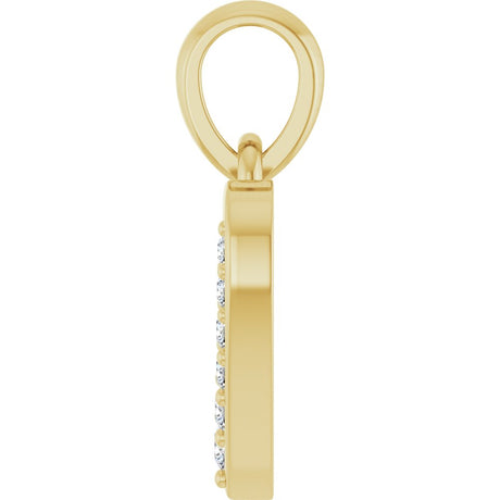 14K Yellow Gold .05 CTW Lab-Grown Diamond Heart Charm/Pendant