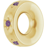 14K Yellow Gold Lab-Grown Alexandrite Stackable Family Space Charm/Pendant