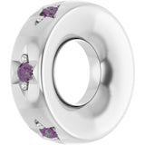 Sterling Silver Lab-Grown Alexandrite Stackable Family Space Charm/Pendant