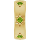 14K Yellow Gold Natural Peridot Stackable Family Space Charm/Pendant
