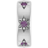 Sterling Silver Lab-Grown Alexandrite Stackable Family Space Charm/Pendant