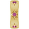 14K Yellow Gold Natural Pink Tourmaline Stackable Family Space Charm/Pendant