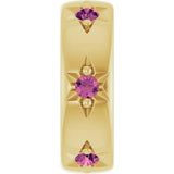 14K Yellow Gold Natural Pink Tourmaline Stackable Family Space Charm/Pendant