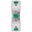 Sterling Silver Lab-Grown Emerald Stackable Family Space Charm/Pendant