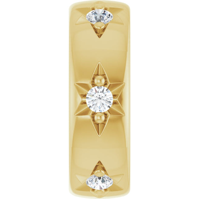 14K Yellow Gold 1/10 CTW Lab-Grown Diamond Stackable Family Space Charm/Pendant