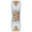 Sterling Silver Natural Citrine Stackable Family Space Charm/Pendant