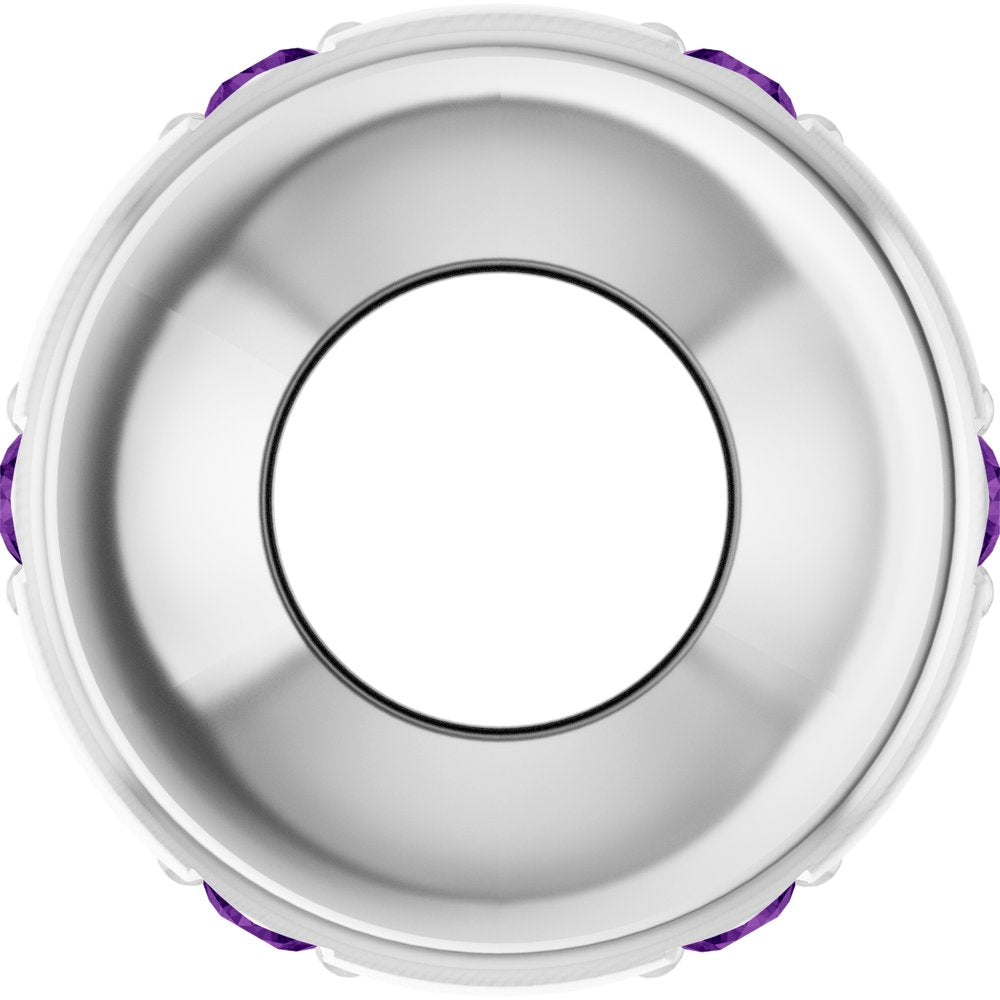 Sterling Silver Natural Amethyst Stackable Family Space Charm/Pendant