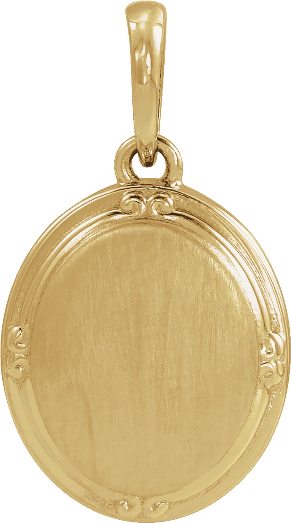 18K Yellow Gold-Plated Sterling Silver Engravable Pendant