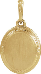 18K Yellow Gold-Plated Sterling Silver Engravable Pendant
