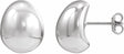 Sterling Silver Electroform Puffed Ball Stud Earrings