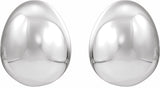 Sterling Silver Electroform Puffed Ball Stud Earrings