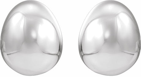 Sterling Silver Electroform Puffed Ball Stud Earrings
