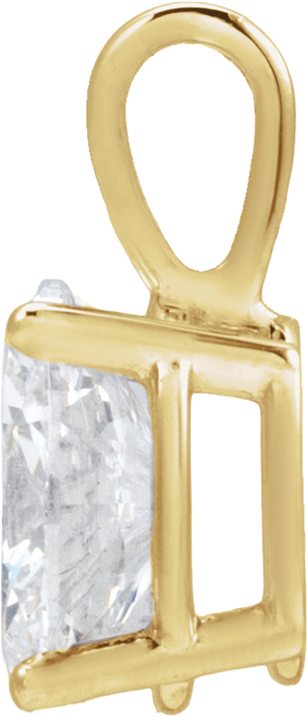 14K Yellow Gold 7/8 CT Lab-Grown Diamond Pendant