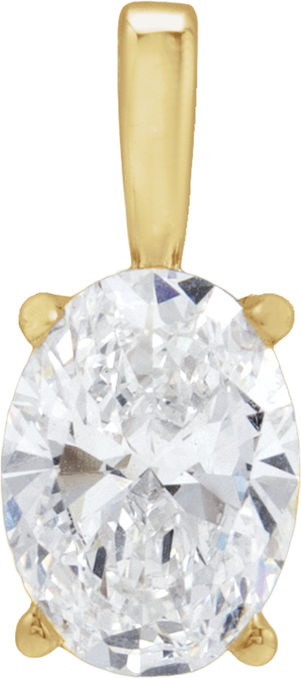 14K Yellow Gold 7/8 CT Lab-Grown Diamond Pendant