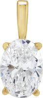 14K Yellow Gold 7/8 CT Lab-Grown Diamond Pendant