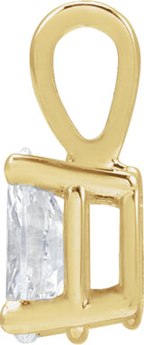 14K Yellow Gold 1/4 CT Natural Diamond Pendant