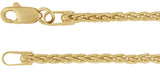 18K Yellow Gold 1.9 mm Wheat 16" Chain