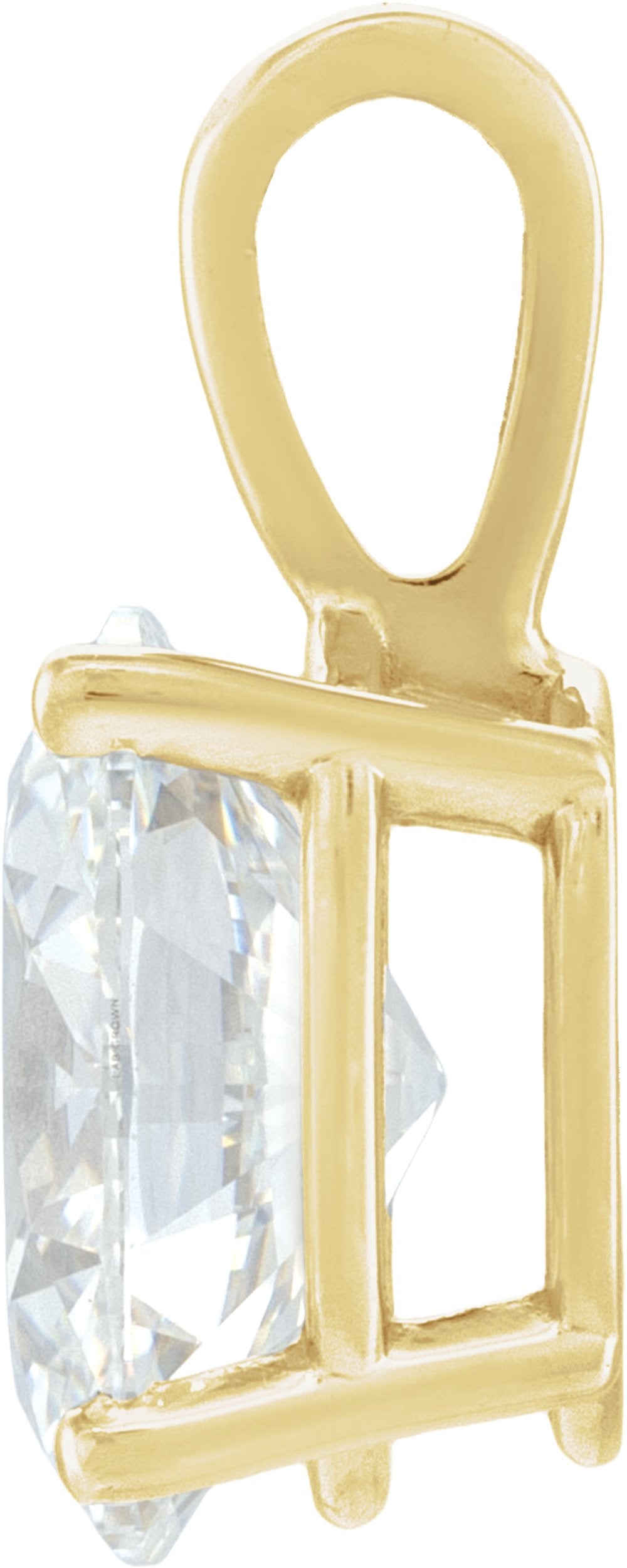 14K Yellow Gold 1 CT Lab-Grown Diamond Pendant