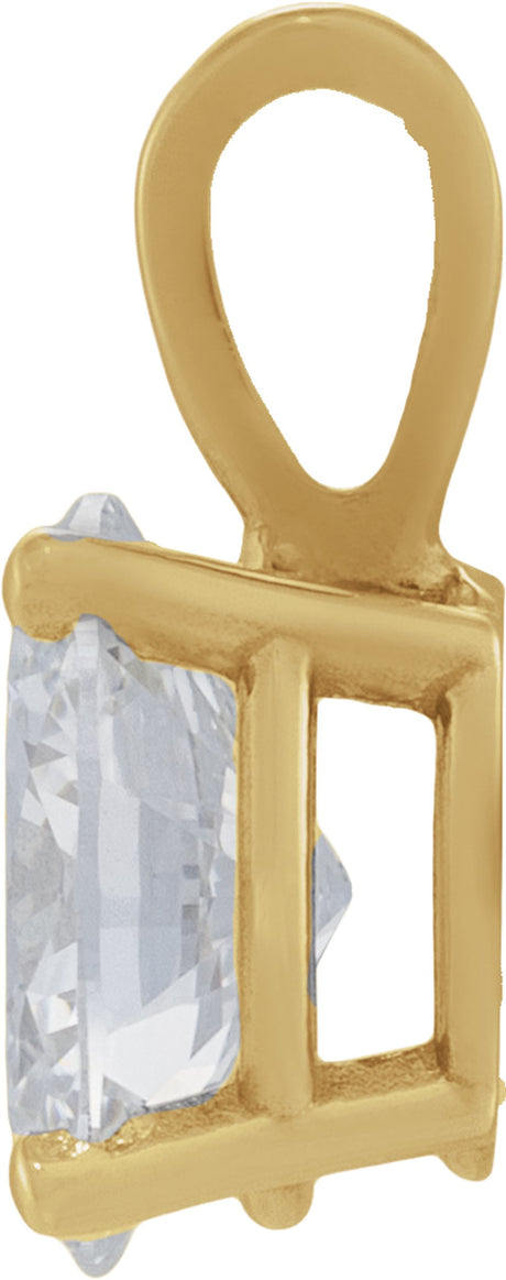 14K Yellow Gold 1/2 CT Lab-Grown Diamond Pendant