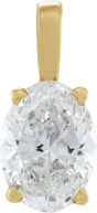 14K Yellow Gold 1/2 CT Lab-Grown Diamond Pendant