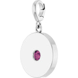 Sterling Silver Natural Pink Tourmaline Charm/Pendant