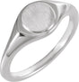 Sterling Silver 7 mm Round Signet Ring