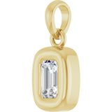 14K Yellow Gold 1/3 CT Lab-Grown Diamond Charm/Pendant