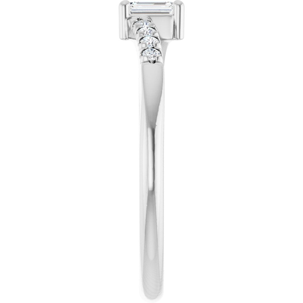 Sterling Silver 1/3 CTW Lab-Grown Diamond Bypass Ring